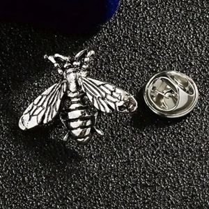 Silver Bee Brooch Pin Vintage Style